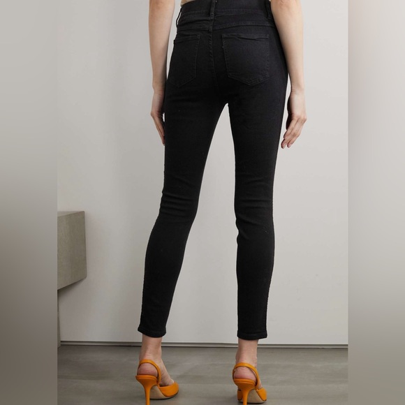 NWT- SPANX Mid Rise Black Pull On Skinny Jean - Picture 2 of 15